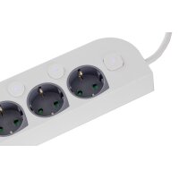 4-fach Steckdosenleiste mit USB-A/C – Einzelschaltung, 1,5 m Kabel, 3680 W