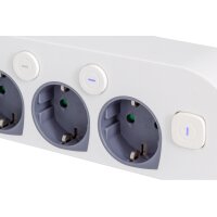 4-fach Steckdosenleiste mit USB-A/C – Einzelschaltung, 1,5 m Kabel, 3680 W