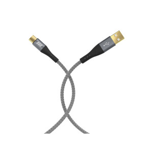 USB-A auf USB-C Kabel 1 m – 60W QC, 3A, Textilmantel, vergoldete Kontakte