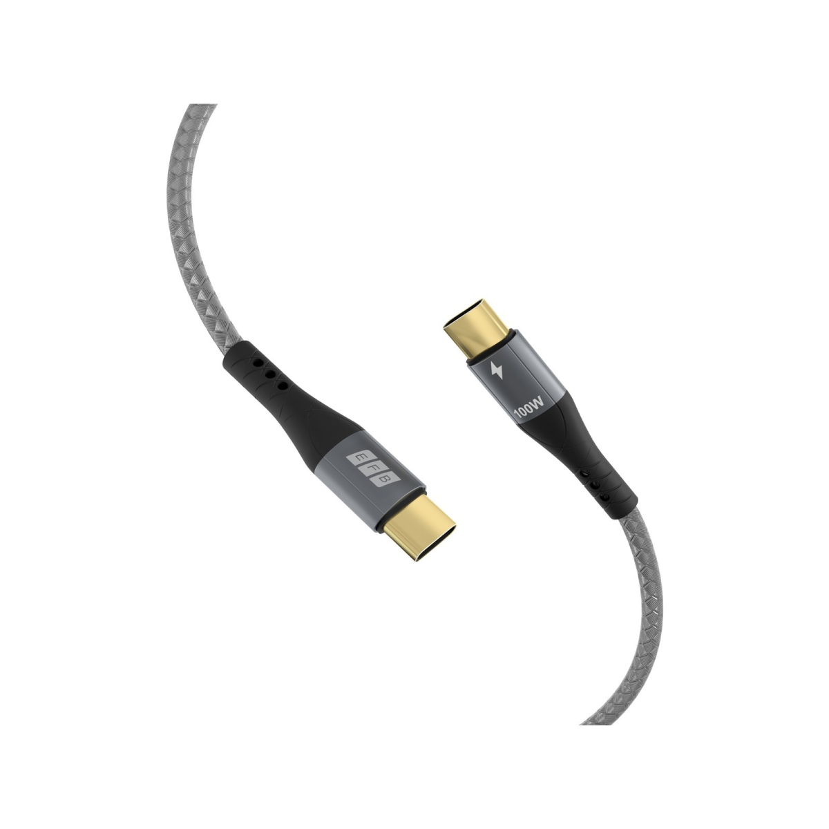 PAXO 100W USB-C Ladekabel 0,5m – Ultraschnelles Laden Für Laptop, Smartphone & Mehr – Mit Elegantem Stoffmantel