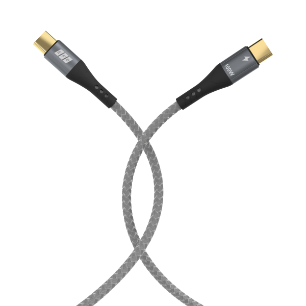 USB-C auf USB-C Kabel 0,5 m – 100W PD 3.0, 5A, E-Marker, Textilmantel