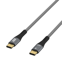 USB-C auf USB-C Kabel 0,5 m – 100W PD 3.0, 5A, E-Marker, Textilmantel