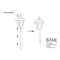 LED Grablaterne „Flame Lantern“ – Schwarz, Timer, flackerndes Licht, wetterfest