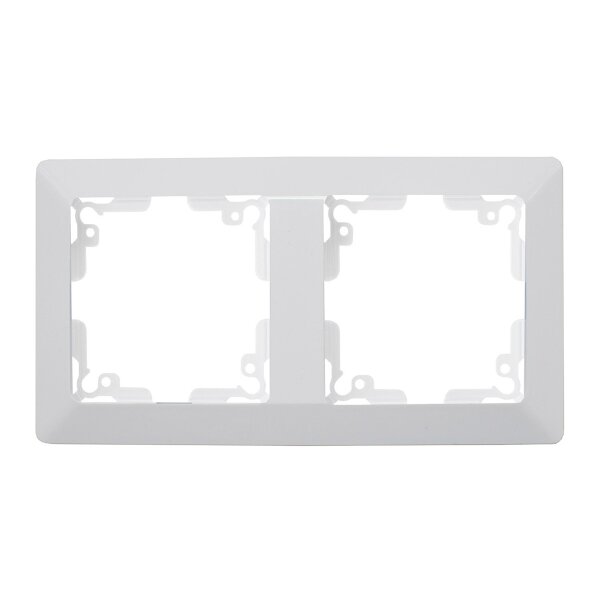 MILOS 2-fach Rahmen Weiß Matt – Längs/Quer geeignet