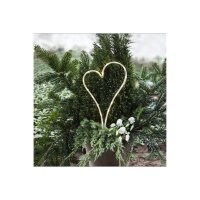 LED Grablicht „DecorationHeart“ – Herzform, warmweiß, Timer, IP44, batteriebetrieben