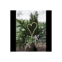 LED Grablicht „DecorationHeart“ – Herzform, warmweiß, Timer, IP44, batteriebetrieben