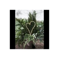 LED Grablicht „DecorationHeart“ – Herzform, warmweiß, Timer, IP44, batteriebetrieben