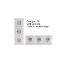 MILOS Starter-Set – 8 Steckdosen + 2 Schalter weiß matt