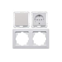 MILOS Starter-Set – 8 Steckdosen + 2 Schalter weiß matt