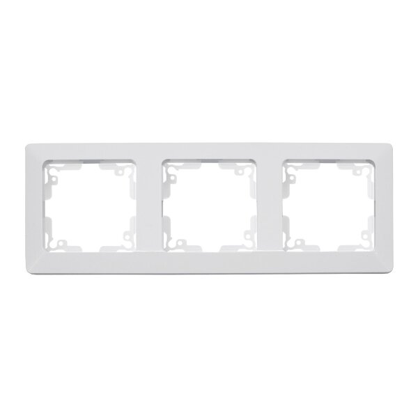 MILOS 3-fach Rahmen Weiß Matt – Für Schalter & Steckdosen | Längs & Quer montierbar