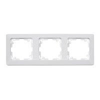 MILOS 3-fach Rahmen Wei&szlig; Matt &ndash; F&uuml;r Schalter &amp; Steckdosen | L&auml;ngs &amp; Quer montierbar
