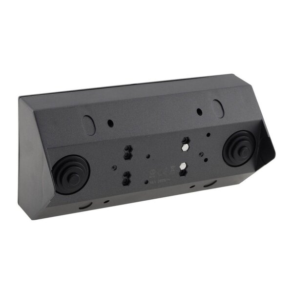 2-fach Steckdosenblock + 2x USB, anthrazit – 45° Gehäuse, 3600W, ideal für Werkbank & Küche