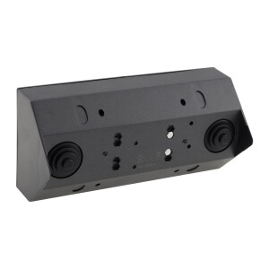 2-fach Steckdosenblock + 2x USB, anthrazit – 45° Gehäuse, 3600W, ideal für Werkbank & Küche