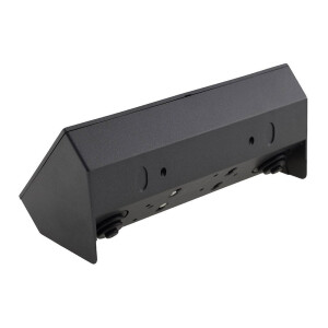 2-fach Steckdosenblock + 2x USB, anthrazit – 45° Gehäuse, 3600W, ideal für Werkbank & Küche