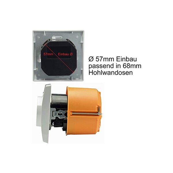 MILOS Steckdose mit USB-A & USB-C PD weiß matt UP