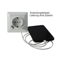 MILOS Steckdose mit USB-A & USB-C PD weiß matt UP