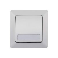 MILOS Klingeltaster mit Namensschild | wei&szlig; matt Unterputz