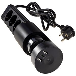 3-fach Tischsteckdose CT-KS 3 mit USB-A & USB-C 20W...