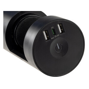 3-fach Tischsteckdose CT-KS 3 mit USB-A & USB-C 20W PD – Schwarz