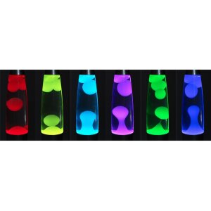 Lavalampe CTL Funky LED 40 cm – RGB Farbwechsel, schwarz Retro Design