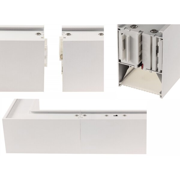 LED Hängeleuchte Eckverbinder 90° mit Licht – L Adapter für CT-OL-CCT Serie