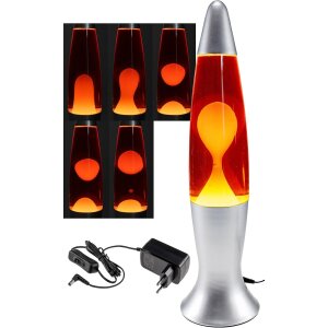 Lavalampe 40cm Rot Gelb – LED Retro Lavalampe...