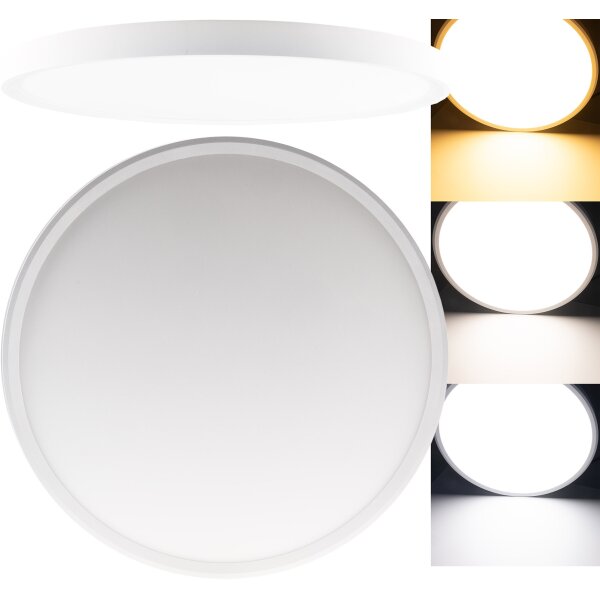 LED Deckenleuchte 40cm flach CCT – Deckenlampe 32W 3000–6000K Santano