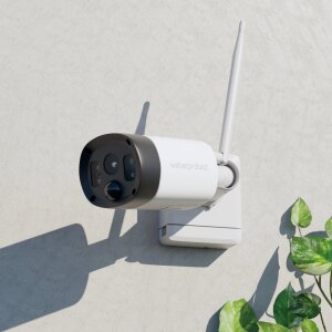 Überwachungskamera Akku WLAN 2K – Outdoor Kamera mit App, KI & 180 Tage Akku