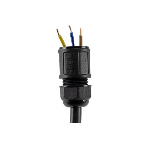 Kabelverbinder 3-polig, IP68, 230V Schraubanschluss, für Kabel Ø 6-11mm