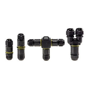 Kabelverbinder 3-polig, IP68, 230V Schraubanschluss, für Kabel Ø 6-11mm