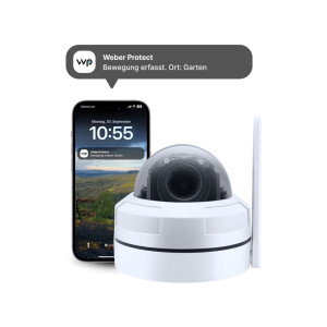 Dome Überwachungskamera WLAN PoE 2K – IP Kamera mit KI & Nachtsicht Iris