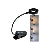 LED Akku-Leseleuchte / Klemmleuchte 18cm Schwanenhals, dimmbar, 25lm