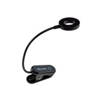 LED Akku-Leseleuchte / Klemmleuchte 18cm Schwanenhals, dimmbar, 25lm