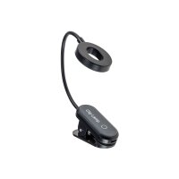 LED Akku-Leseleuchte / Klemmleuchte 18cm Schwanenhals, dimmbar, 25lm