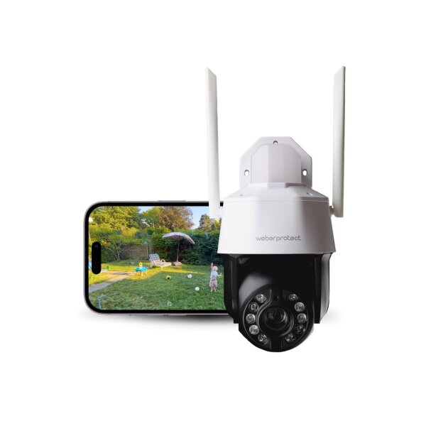 Überwachungskamera WLAN PoE 2K Zoom – Outdoor Kamera mit Sirene & Flutlicht Oculus Pro