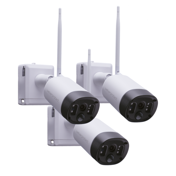 Überwachungskamera Set 3x WLAN Akku – Outdoor Kamerasystem ohne Abo Apollo 2