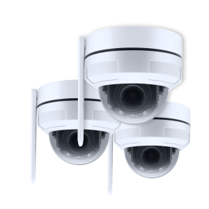 Überwachungskamera Set 3x WLAN PoE 2K Zoom –...