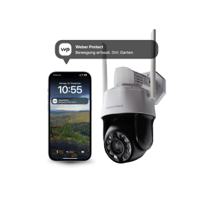 Überwachungskamera Set 3x WLAN PoE 2K Zoom – Outdoor Kamerasystem mit Sirene Oculus Pro