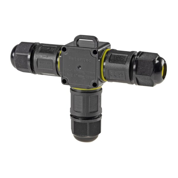 Kabelverbinder T-Form, IP68, 230V Klemmanschluss, für Kabel Ø 6-11mm