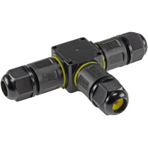 Kabelverbinder T-Form, IP68, 230V Klemmanschluss, für Kabel Ø 6-11mm