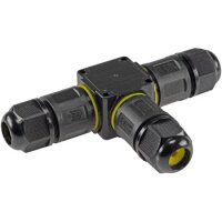 Kabelverbinder T-Form, IP68, 230V Klemmanschluss, für Kabel Ø 6-11mm