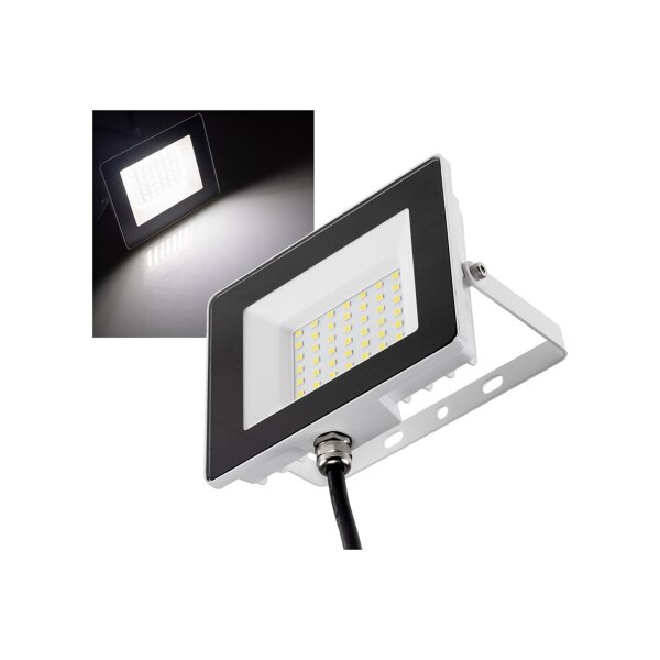 LED Fluter 30W Weiß 2503lm – Außenstrahler IP65 4000K SlimLine