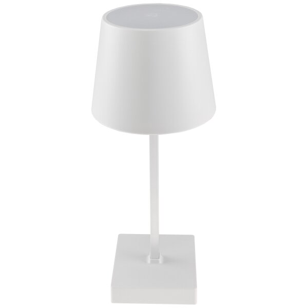 LED Akku Tischleuchte Weiß – dimmbar USB-C 3000K 160lm kabellos