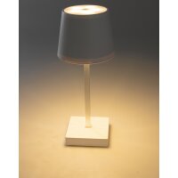 LED Akku Tischleuchte Weiß – dimmbar USB-C 3000K 160lm kabellos