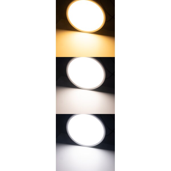 LED Deckenleuchte 30cm CCT – flach 24W 3000–6000K Santano