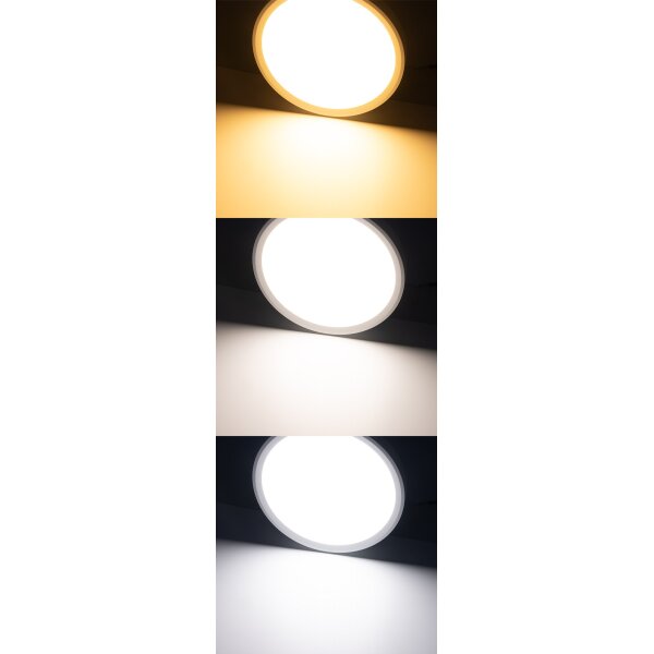 LED Deckenleuchte 23cm CCT – flach 18W 3000–6000K Santano