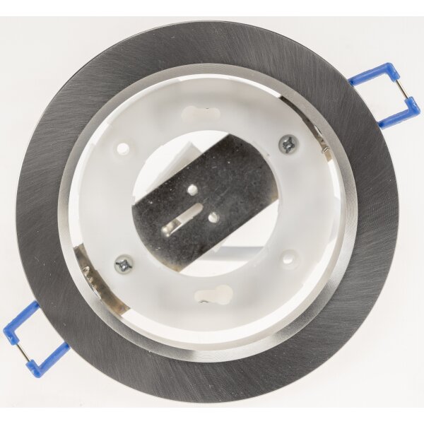 Einbaustrahler GX53 Ø108mm – flach Aluminium gebürstet 230V