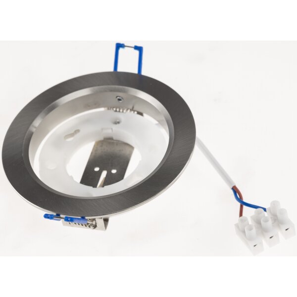 Einbaustrahler GX53 Ø108mm – flach Aluminium gebürstet 230V