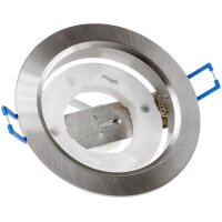 Einbaustrahler GX53 Ø108mm – flach Aluminium gebürstet 230V