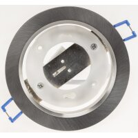 Einbaustrahler GX53 Ø108mm – flach Aluminium gebürstet 230V